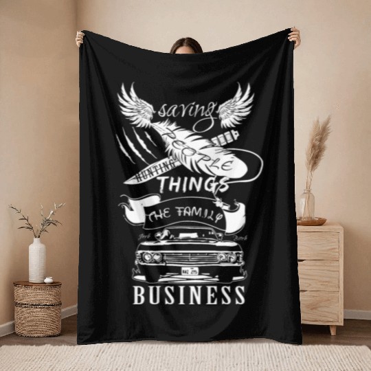 Supernatural - Saving people hunting things Throw Blankets