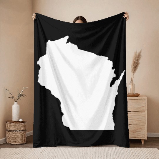 Coloring Book Wisconsin Throw Blankets