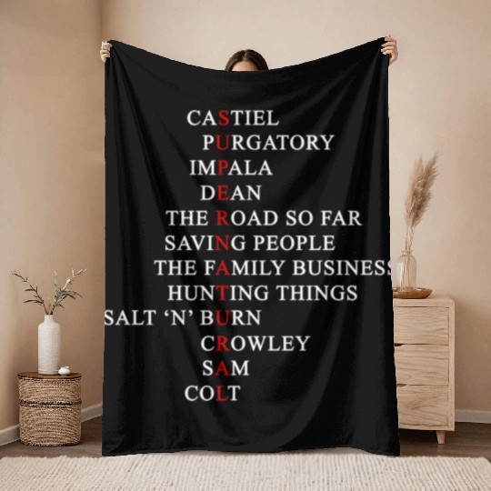 Supernatural - Awesome supernatural Throw Blankets