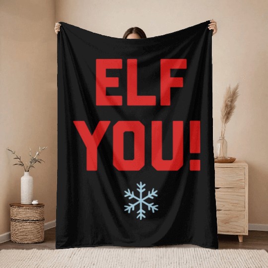 Elf You Throw Blankets