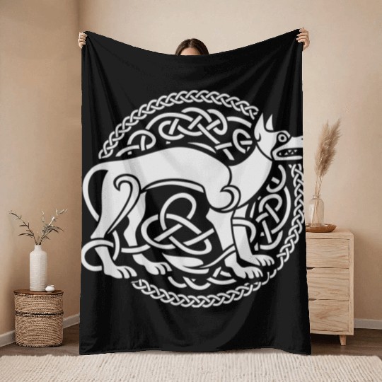 Celtic Ornament Ireland Throw Blankets Design