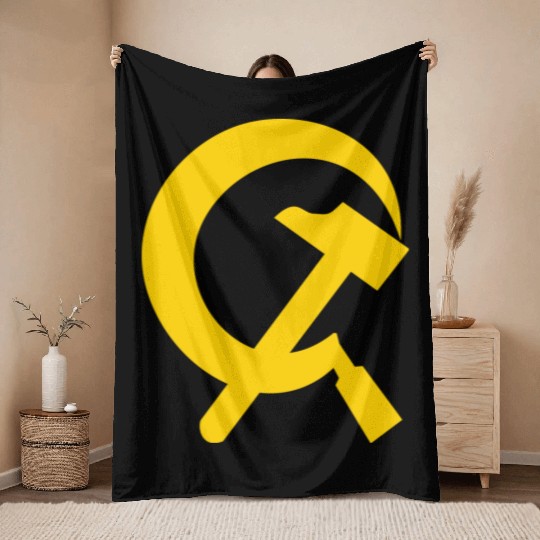 Hammer and sickle Throw Blankets