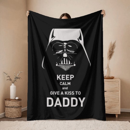 Funny Star Wars Darth Vader father's day gift Throw Blankets