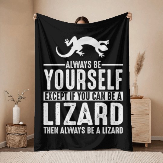 Lizard Gift Lover Throw Blankets