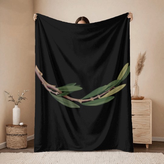 Olive branch 2 Throw Blankets