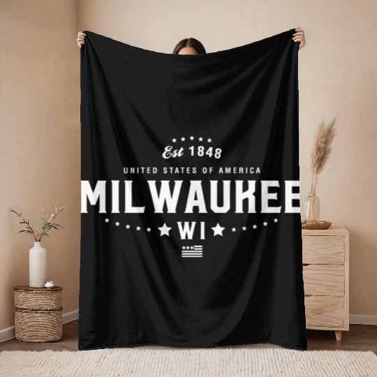 Milwaukee WI Wisconsin Throw Blankets