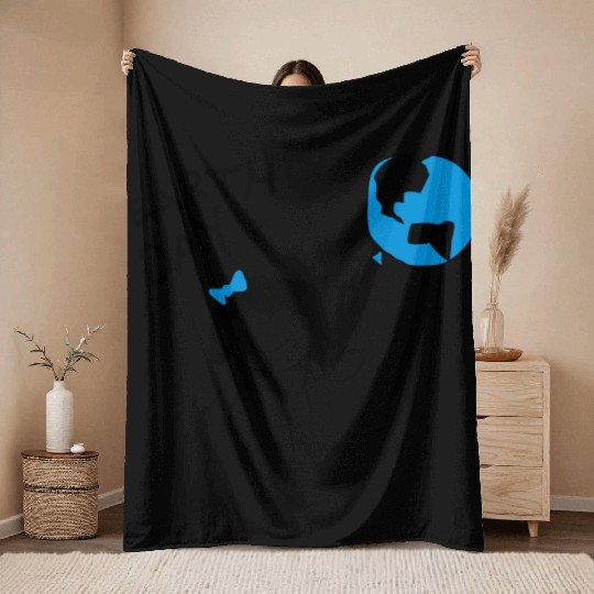 Earth Balloon Throw Blankets