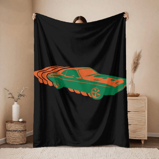 Muscle Car Throw Blankets