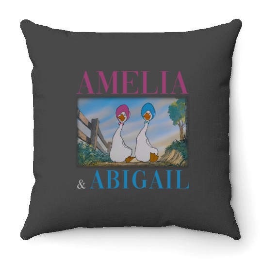 Amelia And Abigail The Aristocats 1970 Throw Pillows Disney Throw Pillows