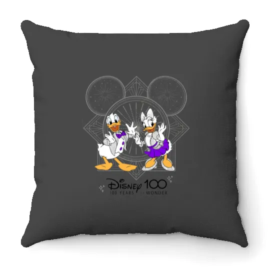 Disney 100 Years of Wonder Throw Pillows, Donald And Daisy Duck Throw Pillows
