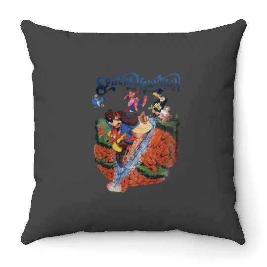 Retro Disneyland Splash Mountain Throw Pillows