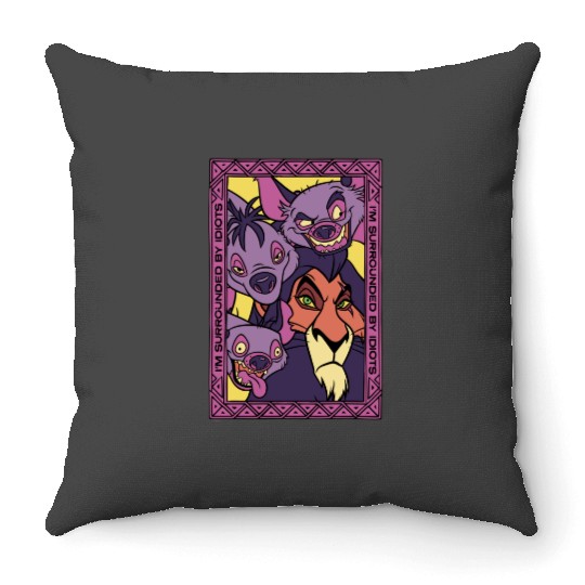 Disney The Lion King 30th Anniversary Scar And Hyenas Idiots Throw Pillows