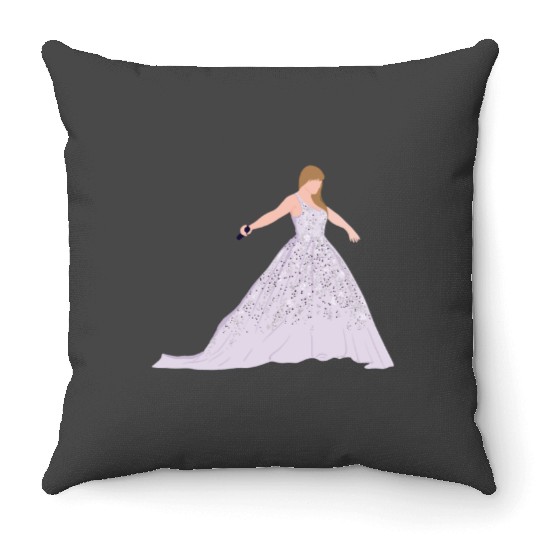 Eras-tour enchanted Throw Pillows