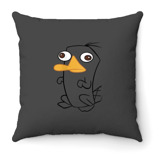Disneys Phineas And Ferb Perry The Platypus Cute Portrait Throw Pillows