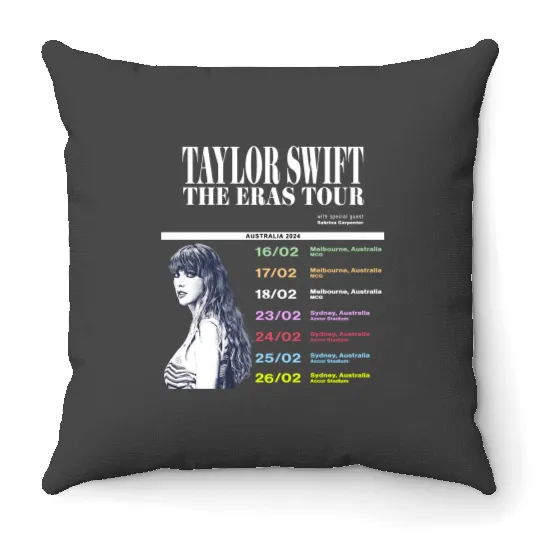 Eras Tour Australia 2024 Throw Pillows
