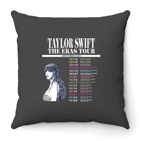 Eras Tour US 2024 Throw Pillows