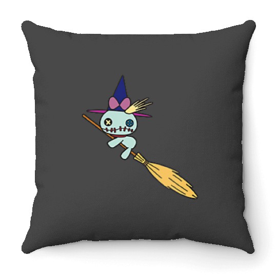 disneys Lilo Stitch Little Witchy Scrump Small Chest Logo  gifts Throw Pillows