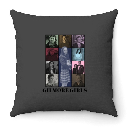 Gilmore Girls Eras Tour Poster (Black Print) Throw Pillows