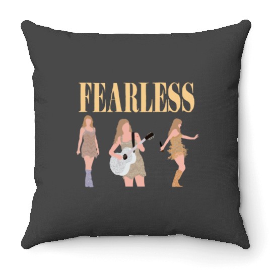 taylorr swiftt eras tour fearless art Zipped Hoodie Throw Pillows