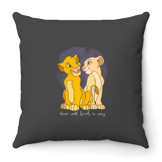  disneys The Lion King Valentine's Day Simba Nala Vintage trends gifts Throw Pillows