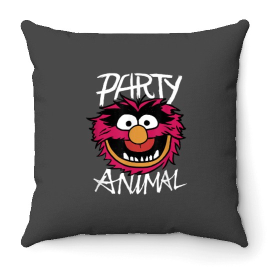 disneys The Muppets Party Animal Vintage Drummer Logo Poster  gifts Throw Pillows