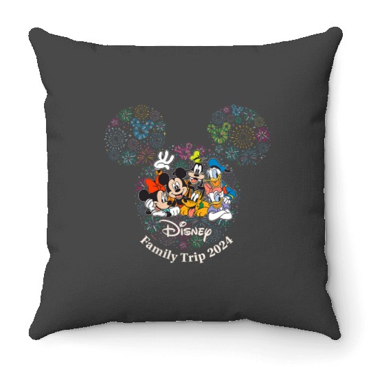 Womens disneyss mickeys Friends Fireworks Vacation Family Trip 2024  Gifts Throw Pillows