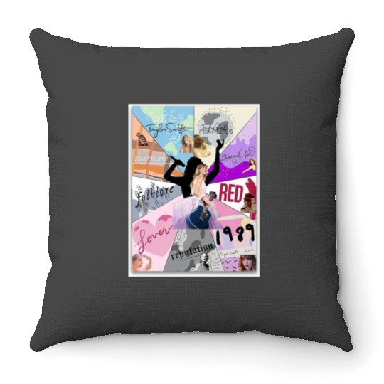 the singer's Eras Tour Throw Pillows