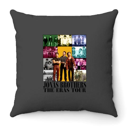 Discover JB fan merch The 2023- Vintage Jonas Brothers The Eras Tour Album 2 Throw Pillows