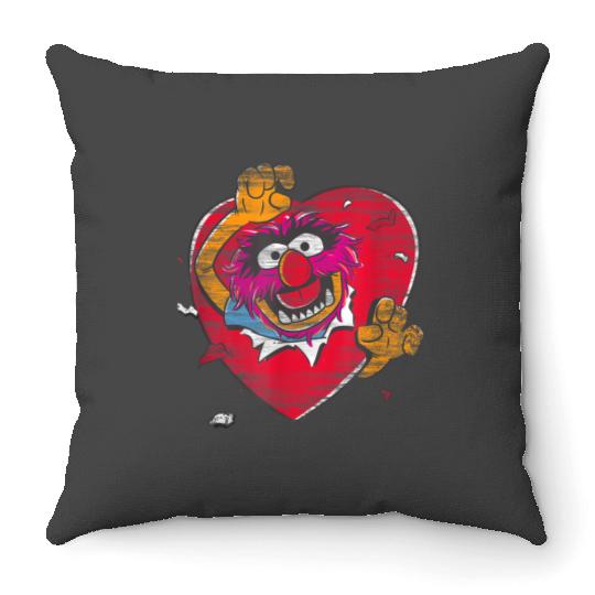 disneys The Muppets Valentine's Day Animal Big Heart Poster  gifts Throw Pillows