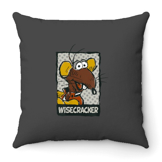 disneys The Muppets Rizzo The Rat Wisecracker Drawn Portrait  gifts Throw Pillows