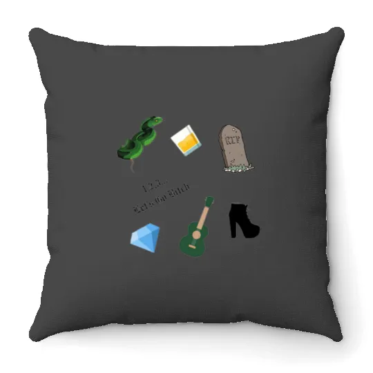 Discover -Taylor-Swift reputation Sticker Pack Throw Pillows