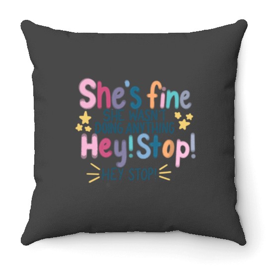 She’s Fine TaylorSwift Bad Blood Eras Tour Throw Pillows