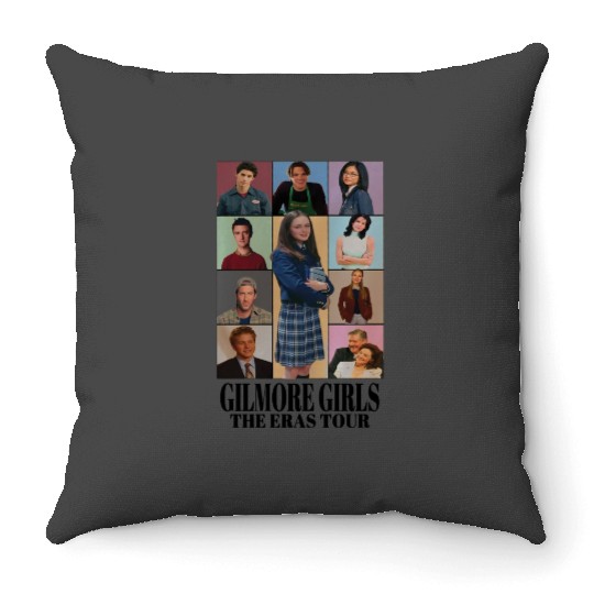 Black _ Gilmore Girls Eras Tour , Eras Tour GG Edition, Rory Gilmore , Eras Tour , Sw Throw Pillows