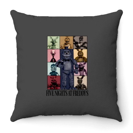Five Nights At Freddys Eras Tour Throw Pillows