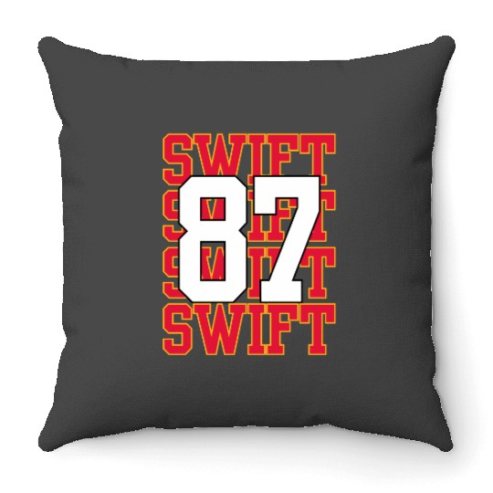 taylorr Swift and Travis Kelce (1) Throw Pillows