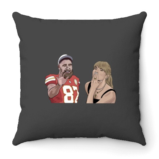 taylorr Swift Travis Kelce Throw Pillows