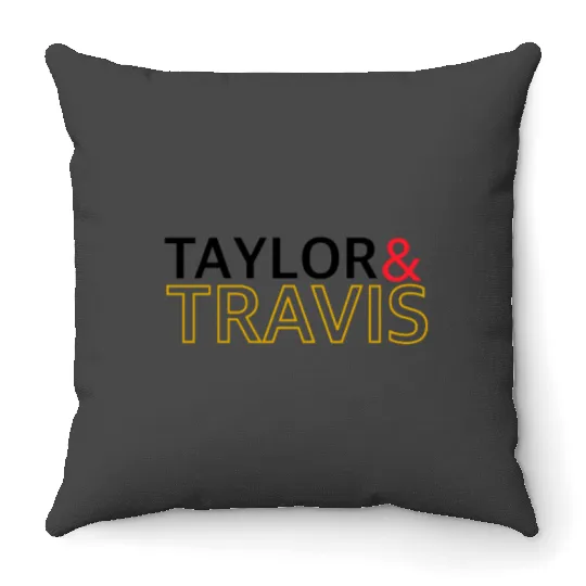 taylorr swift and Travis kelce (3) Throw Pillows