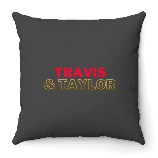 Travis Kelce &amp_ taylorr Swift Throw Pillows