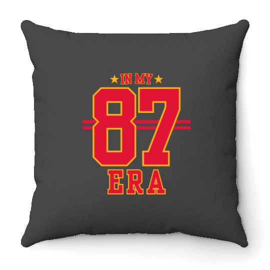 87 Era + Taylorr Swift and Travis Kelce Throw Pillows