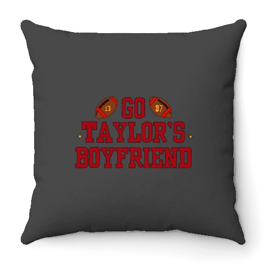 Travis Kelce and taylorr Swift Throw Pillows