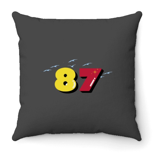 Travis Kelce 87 taylorr Swift Throw Pillows