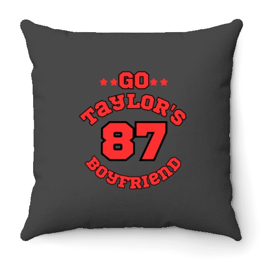 Go Taylorrs Boyfriend, In My Chiefs Era, Swift 87, Taylorr Swift, Football Season Throw Pillows