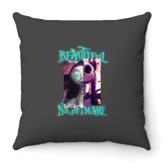 disneys The Nightmare Before Christmas Jack And Sally Glitch Throw Pillows