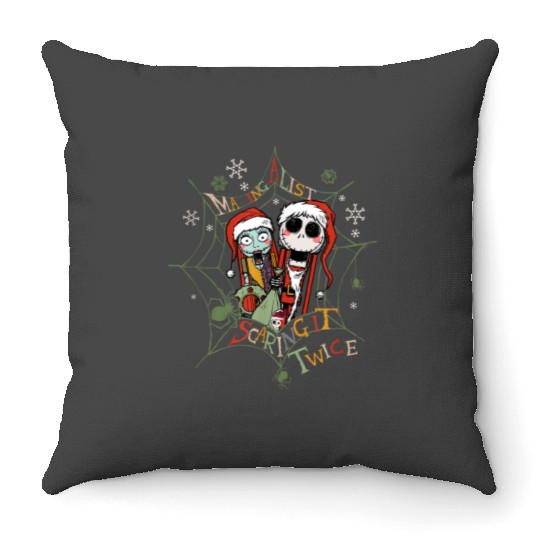 disneys Nightmare Before Christmas Jack Sally Making A List Throw Pillows
