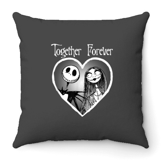 disneys Jack Skellington Together Forever Short Sleeve Throw Pillows