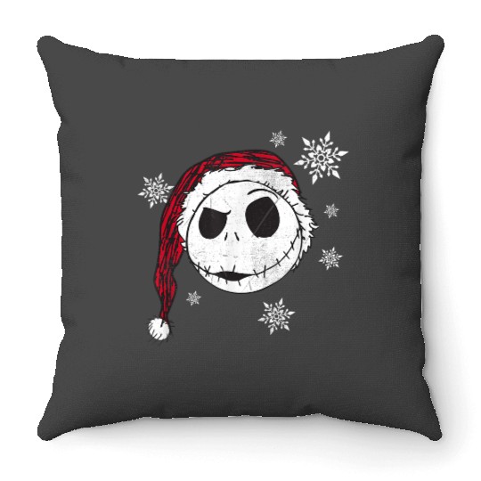 disneys Nightmare Before Christmas Snowflake Holiday Short Sleeve Throw Pillows