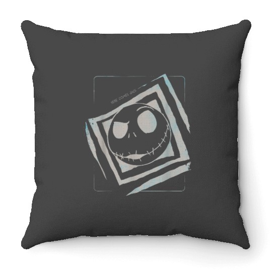 disneys Nightmare Before Christmas Here Comes Jack Throw Pillows