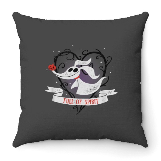 disneys The Nightmare Before Christmas Zero Full Of Spirit Throw Pillows