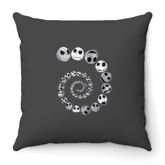 disneys The Nightmare Before Christmas Jack Emotional Spiral Throw Pillows