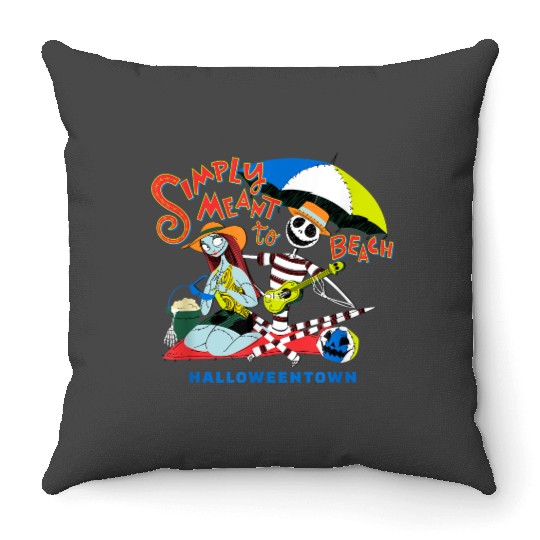 disneys The Nightmare Before Christmas Simply Meant To Beach Throw Pillows